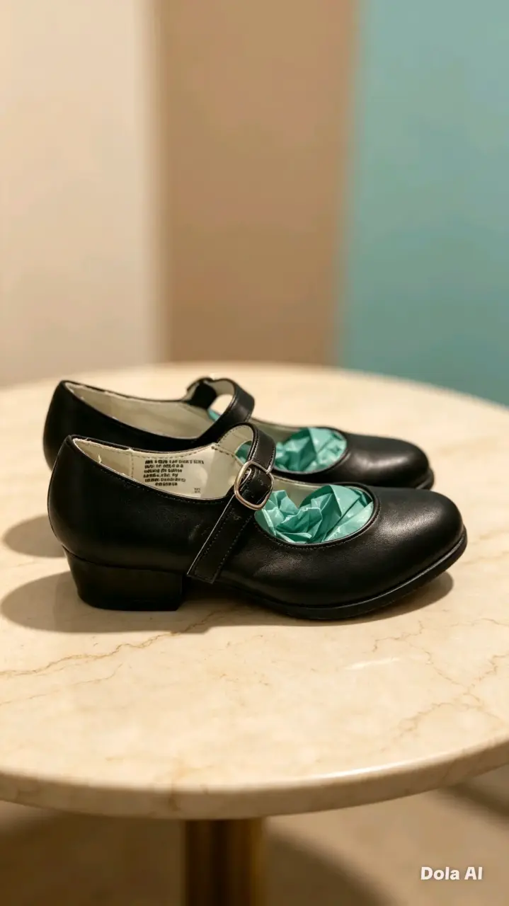 Zapatos de cueca negros para niña
