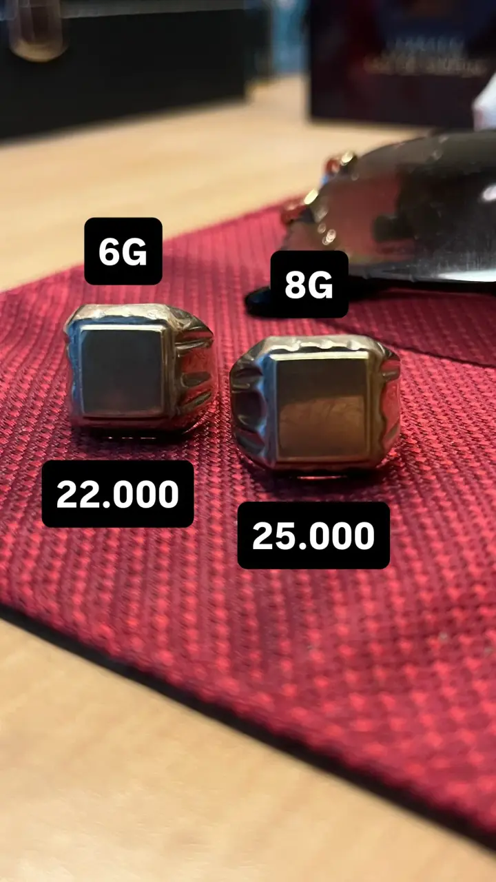 Anillos de plata 6G y 8G para hombre