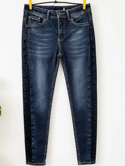 Jeans ajustados mujer Efesis con botones laterales - miniatura 1
