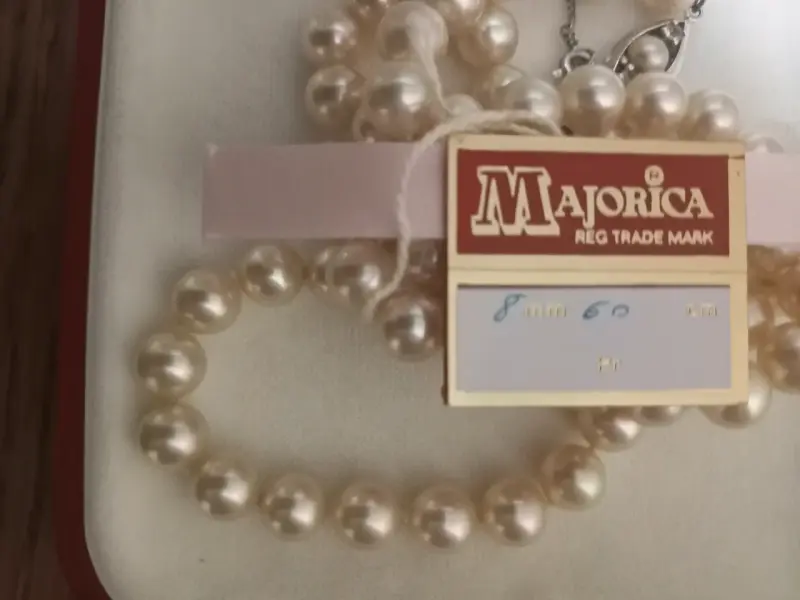 Collar con perlas majorica original - 4