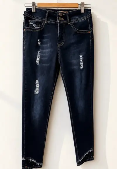 Jeans de mujer con diseño desgastado Efesis - miniatura 1