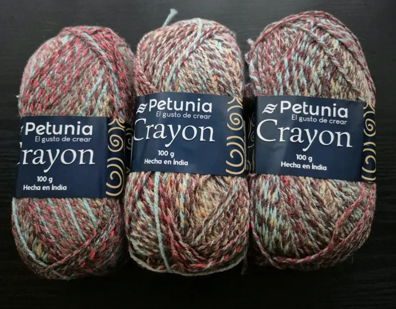 Lana de Tejer Multicolor Petunia Crayon 100g