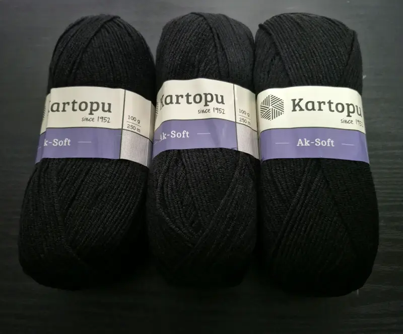 Lana Negra Kartopu Ak-Soft 100g