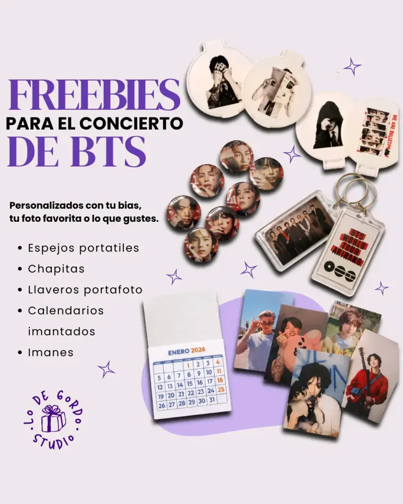 Set de Freebies Personalizados para Concierto BTS