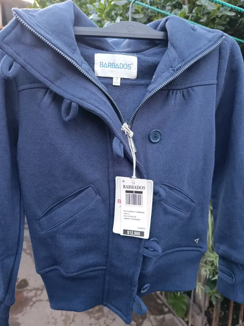 Chaqueta azul con capucha para niño Barbados