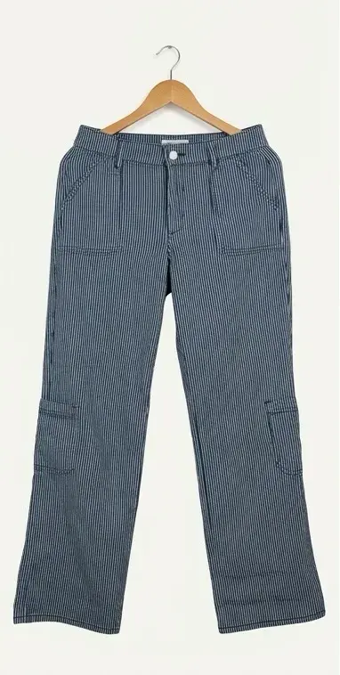 Pantalones a rayas azul marino talla 38