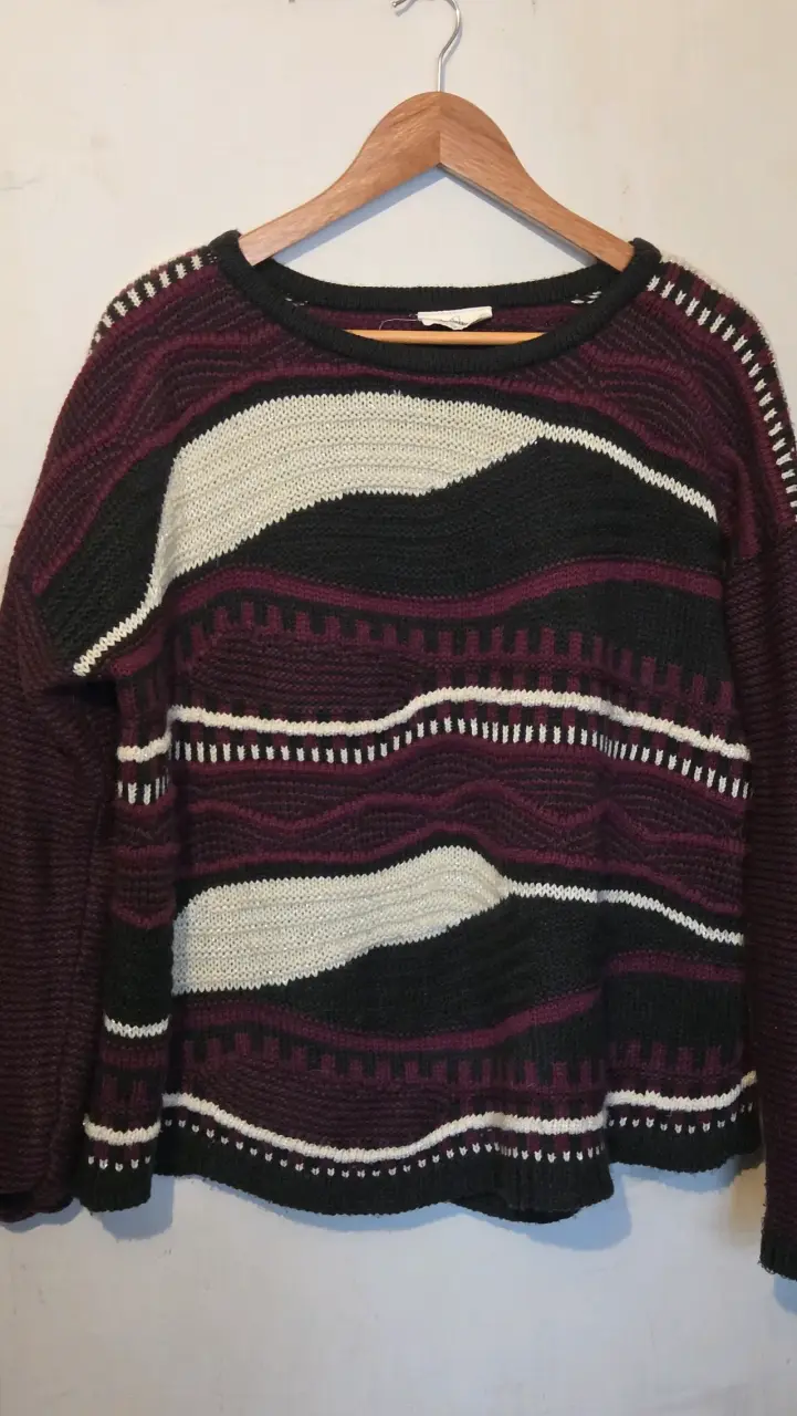 Suéter de lana multicolor Americano talla L