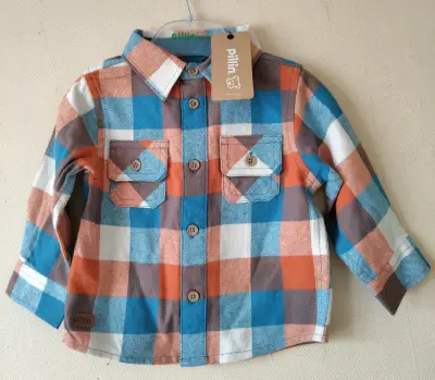 Camisa a cuadros para niño Pillin 6M - miniatura 1