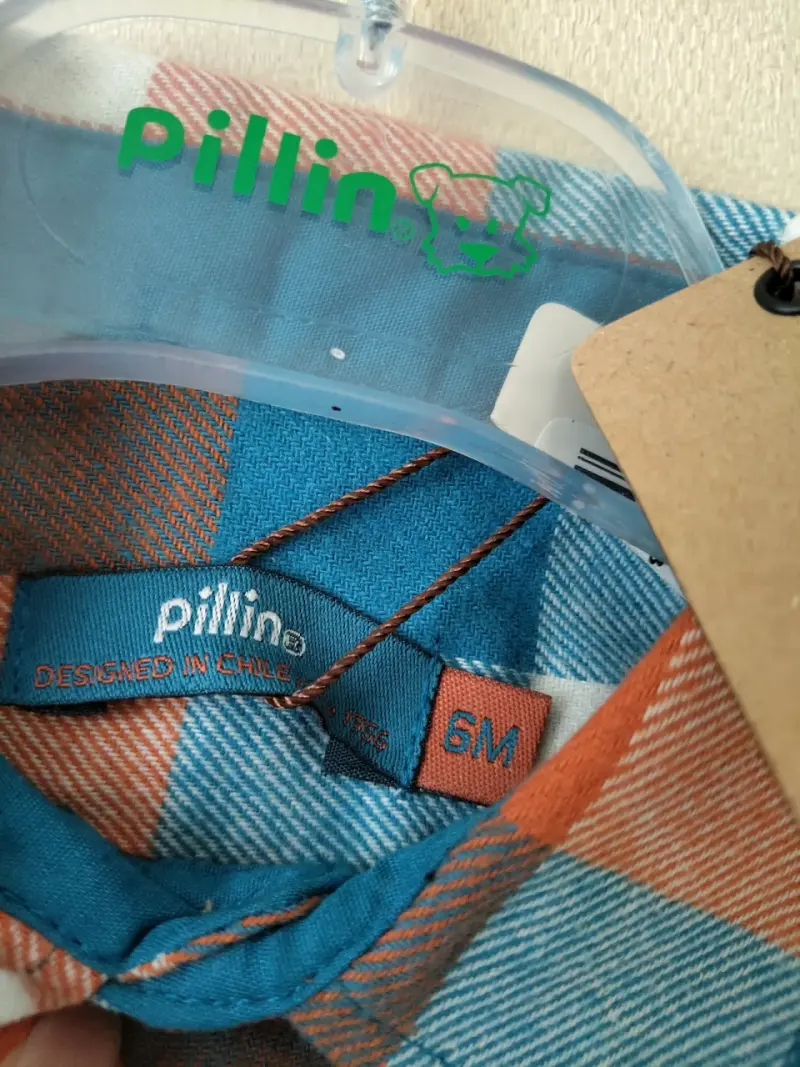 Camisa a cuadros para niño Pillin 6M - 2