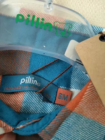 Camisa a cuadros para niño Pillin 6M - miniatura 2