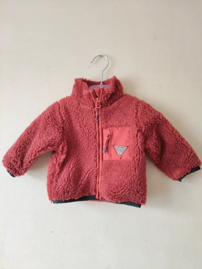 Chaqueta de polar para bebé Pillin roja