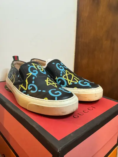 Zapatillas slip-on Gucci con diseño gráfico T35 - miniatura 1