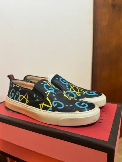 Zapatillas slip-on Gucci con diseño gráfico T35 - miniatura 2