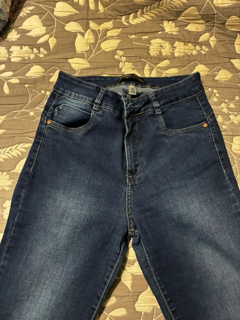 Jeans de mezclilla azul tiro alto talla 42 amalia