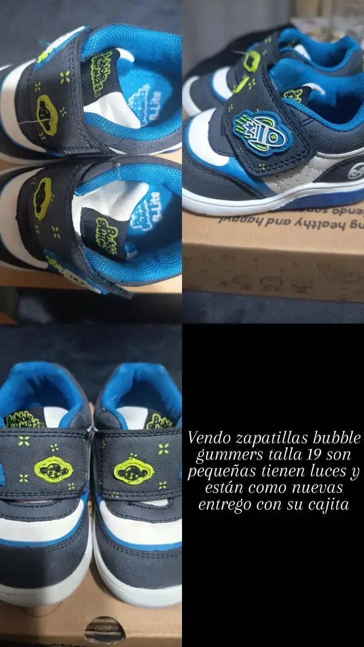 Zapatillas Bubble Gummers con Luces Talla 19