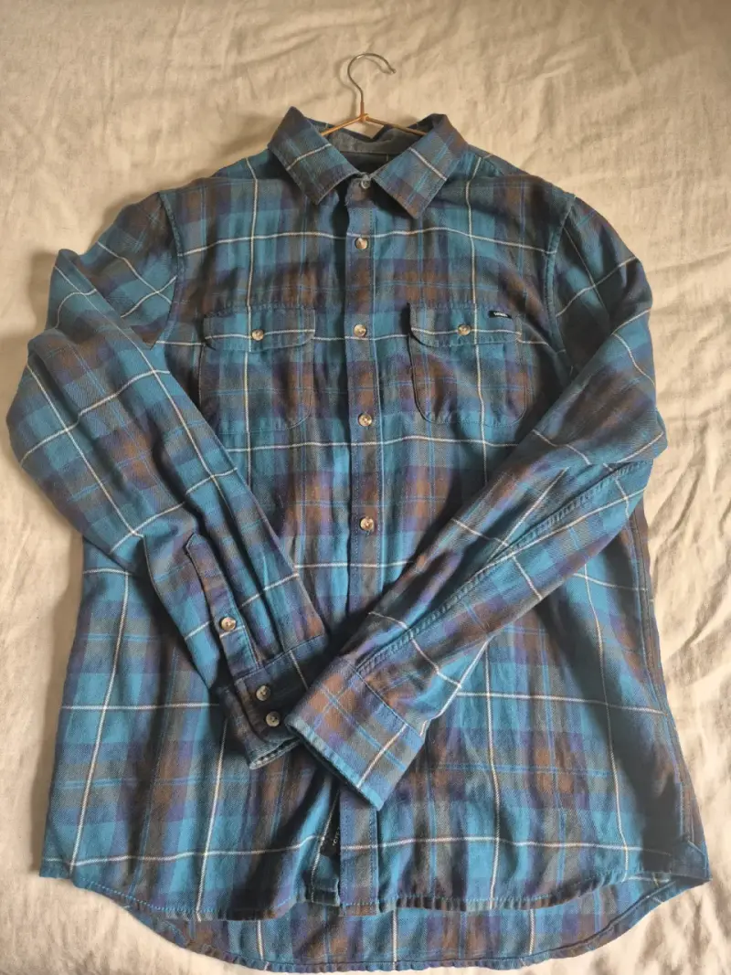 Camisa de franela a cuadros Vans azul