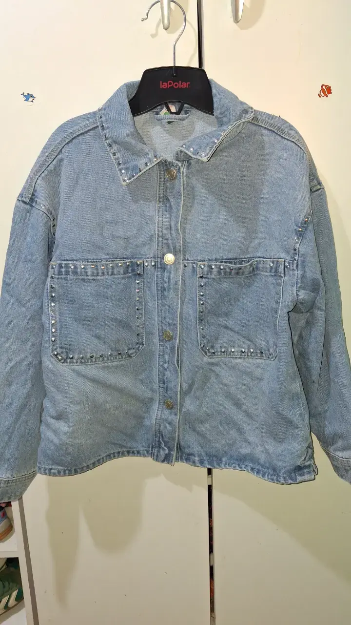Chaqueta de mezclilla desgastada para mujer - 4
