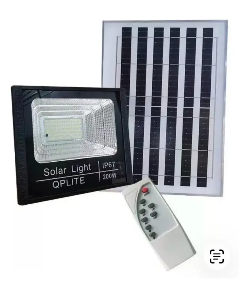 Luz Solar LED 200W con Panel y Control Remoto