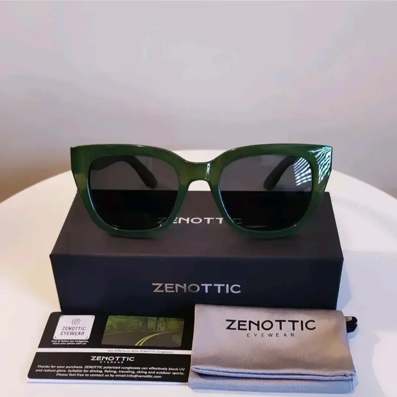Gafas de sol verdes Zenottic estilo retro