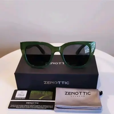 Gafas de sol verdes Zenottic estilo retro - miniatura 1