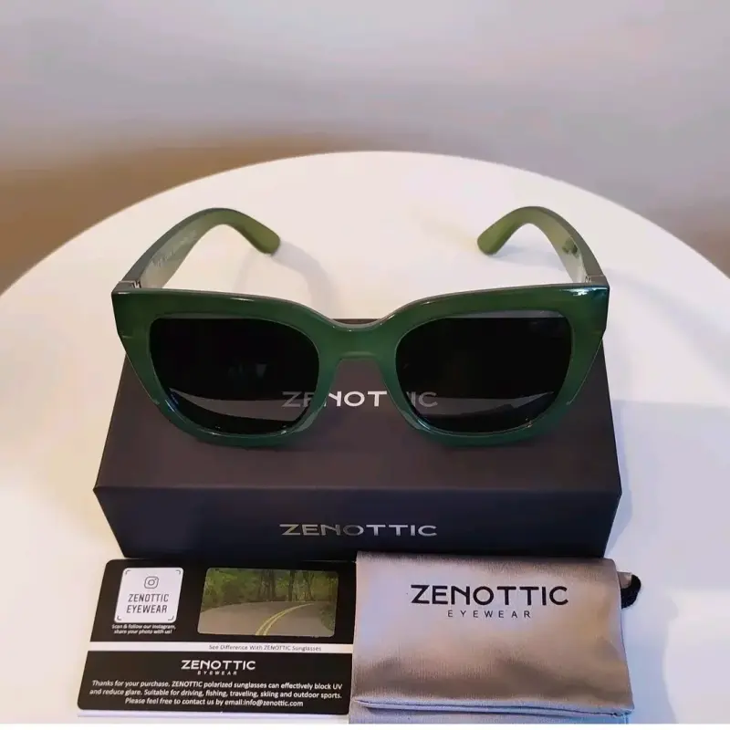 Gafas de sol verdes Zenottic estilo retro - 2