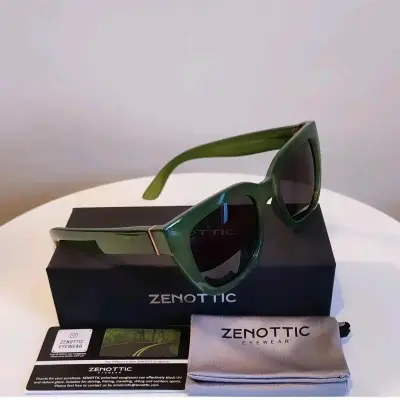 Gafas de sol verdes Zenottic estilo retro - miniatura 3