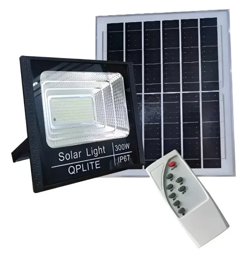 Luz solar LED 300W con panel y control remoto