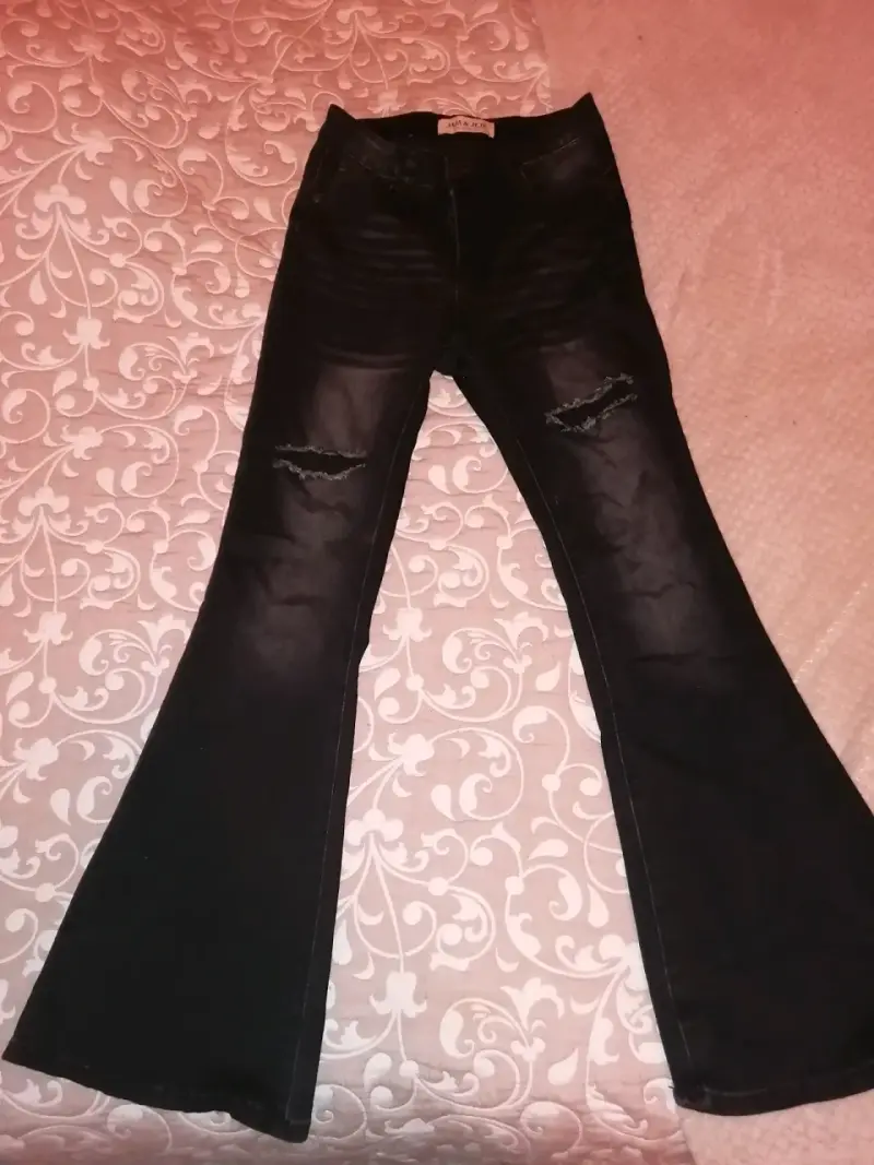 Jeans negro flare push up marca jaja&jeje