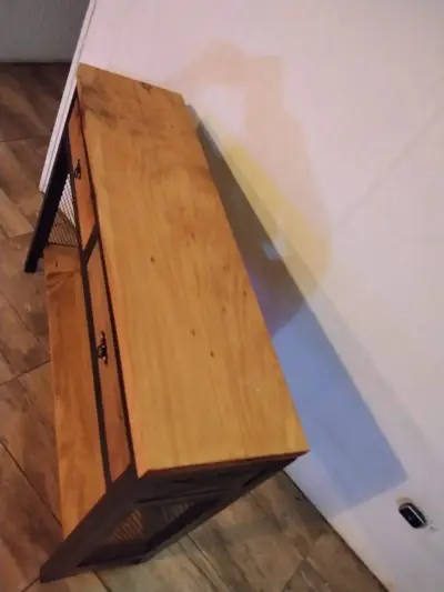 Consola de madera y metal con cajones - miniatura 4