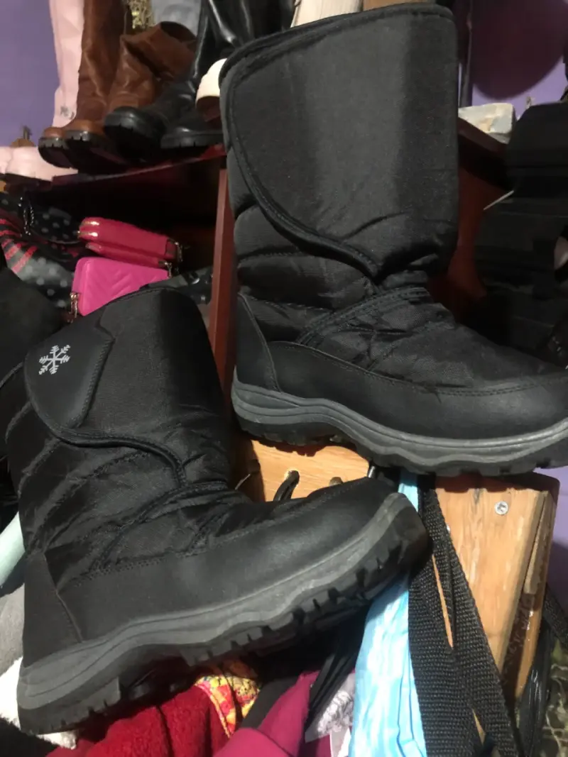 Botas de invierno negras para nieve