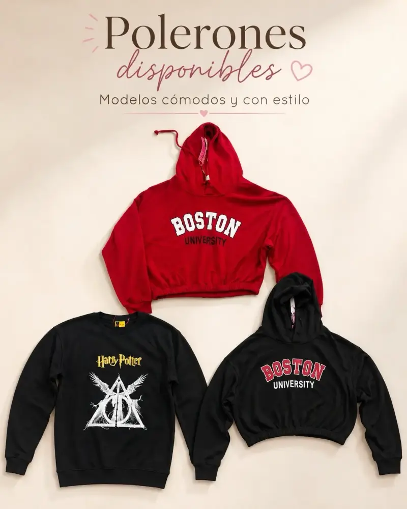 Polerones Boston University y Harry Potter