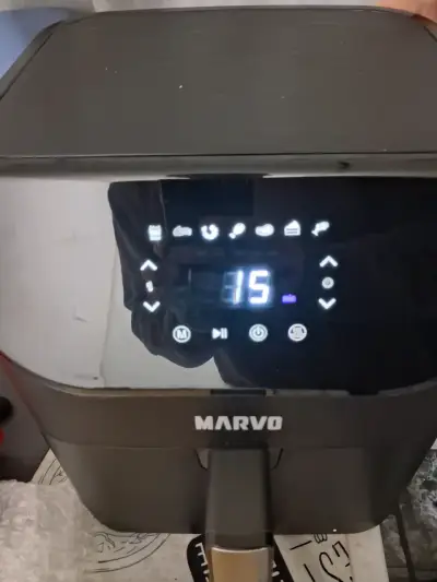 Freidora de Aire Marvo Negra con Pantalla Digital - miniatura 2