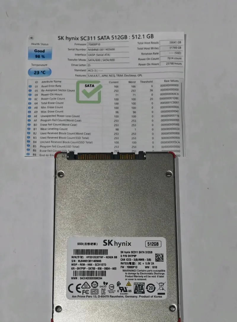 Disco SSD SK hynix SC311 512GB SATA