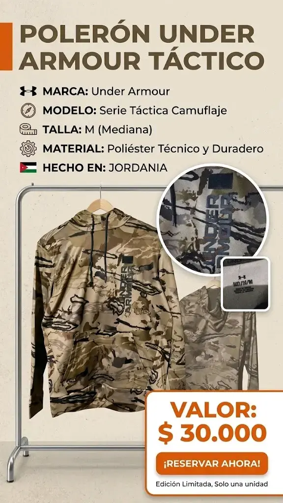 Polerón táctico camuflaje Under Armour talla M