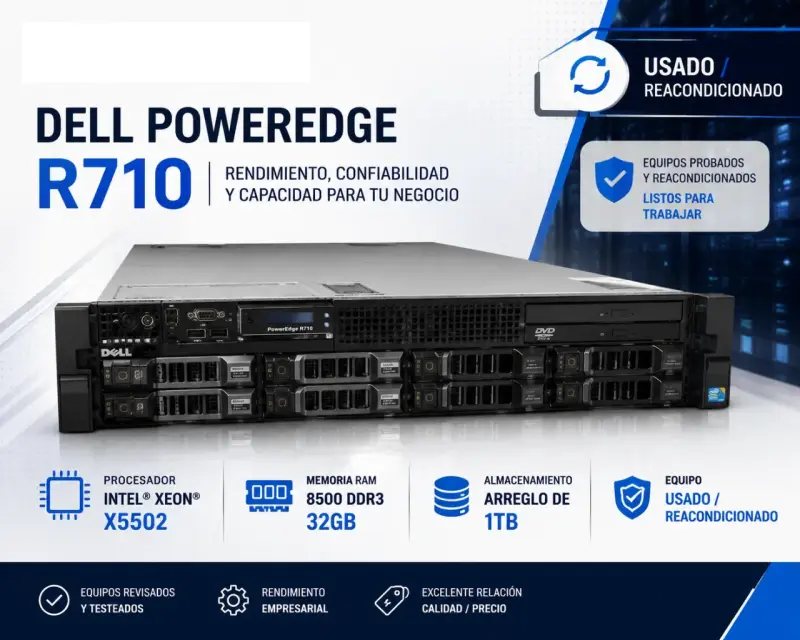 Servidor Dell PowerEdge R710 Reacondicionado