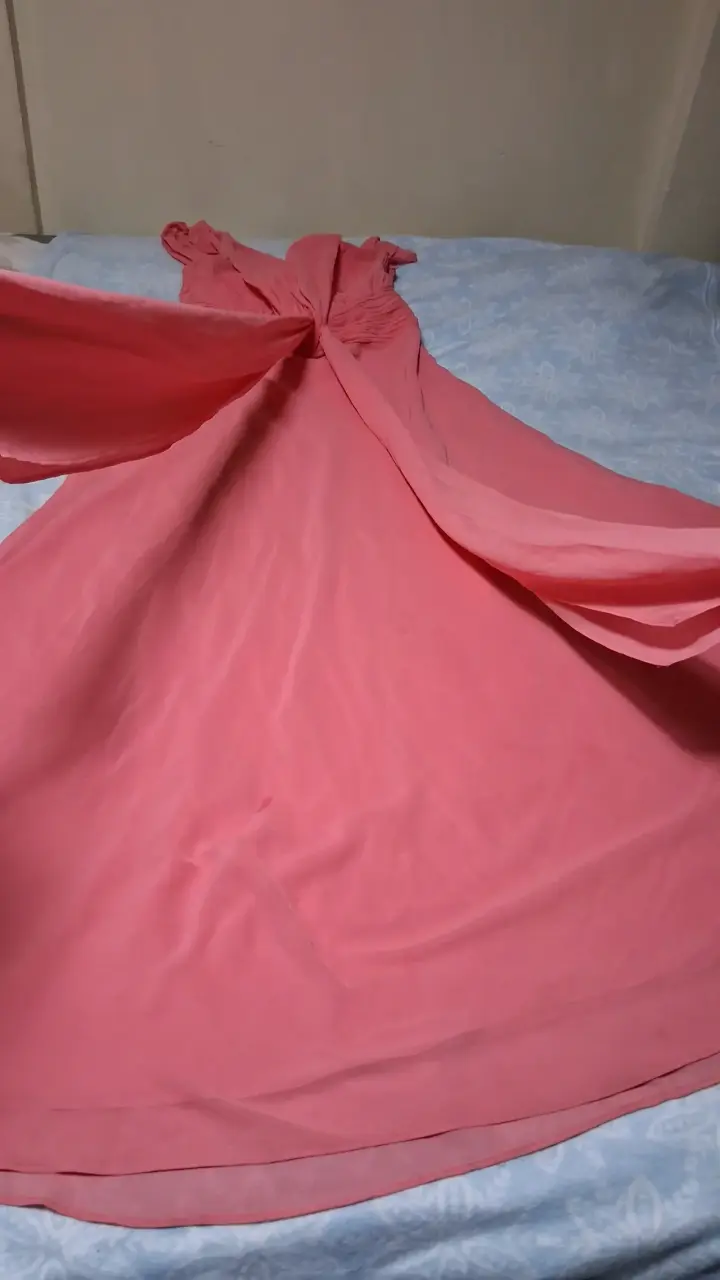 Vestido largo coral elegante para fiesta - 2