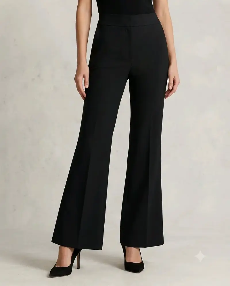 Pantalones de vestir negros acampanados