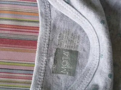 Body de bebé gris con mangas largas Mota - miniatura 3