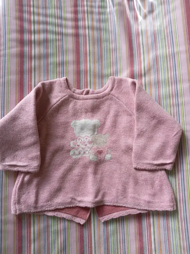 Conjunto de bebé rosa con diseño de oso Mayoral