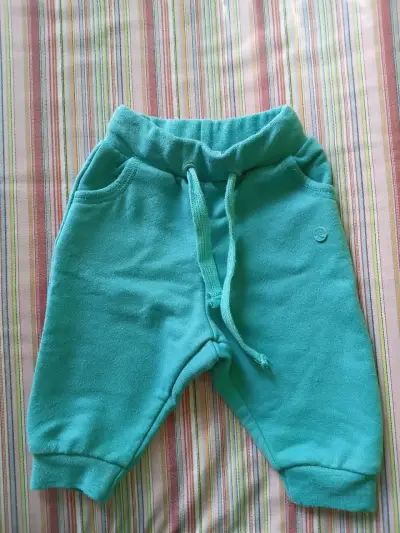 Pantalones de bebé turquesa Pilim 3M - miniatura 1