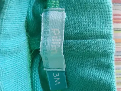 Pantalones de bebé turquesa Pilim 3M - miniatura 3