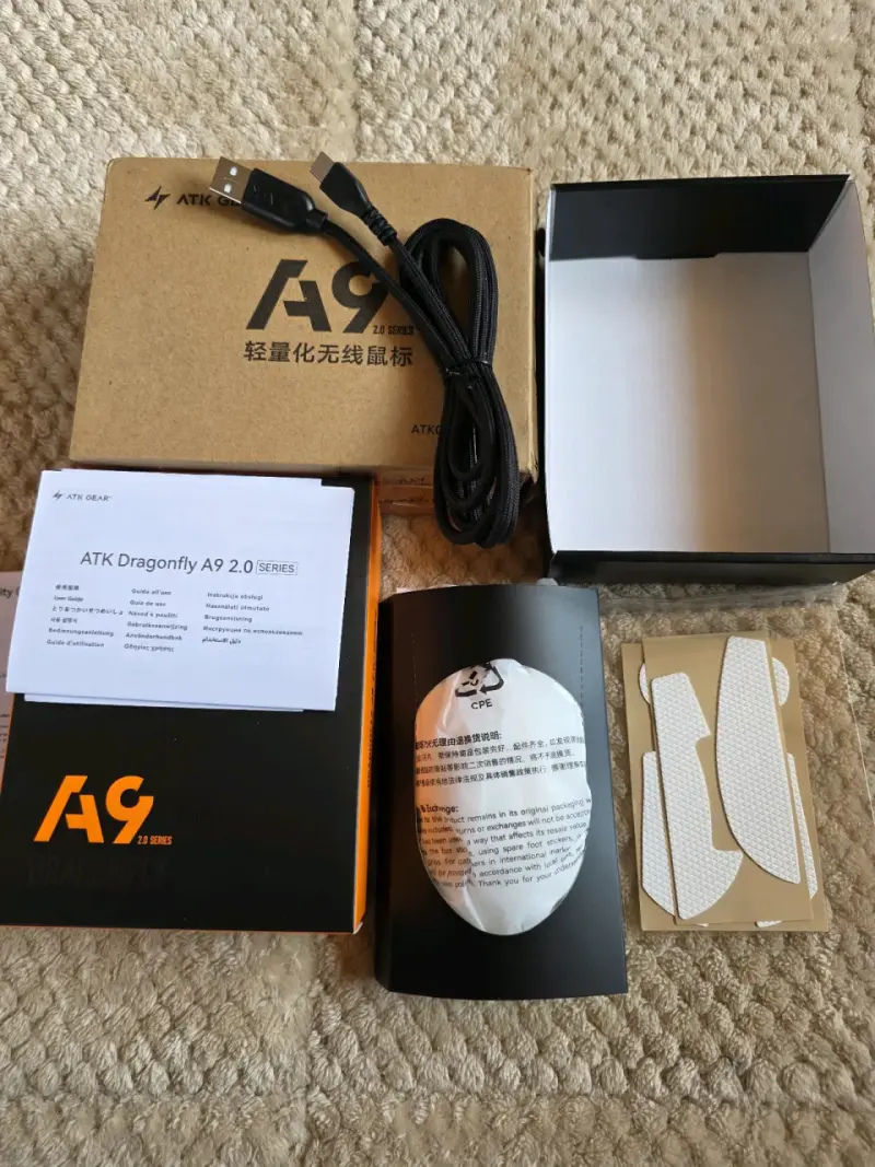Mouse inalámbrico ATK Dragonfly A9 Plus 2.0 blanco