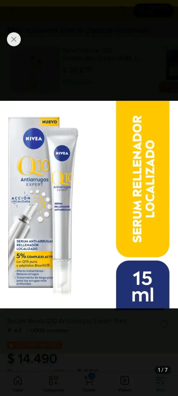 Serum Nivea Q10 Antiarrugas Expert 15ml