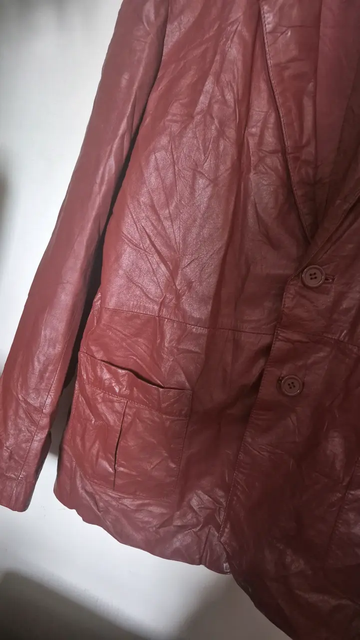 Blazer de cuero100% rojo Freedom para hoe - 2