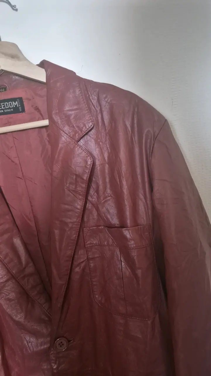 Blazer de cuero100% rojo Freedom para hoe - 3