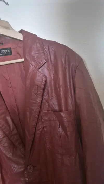 Blazer de cuero100% rojo Freedom para hoe - miniatura 3