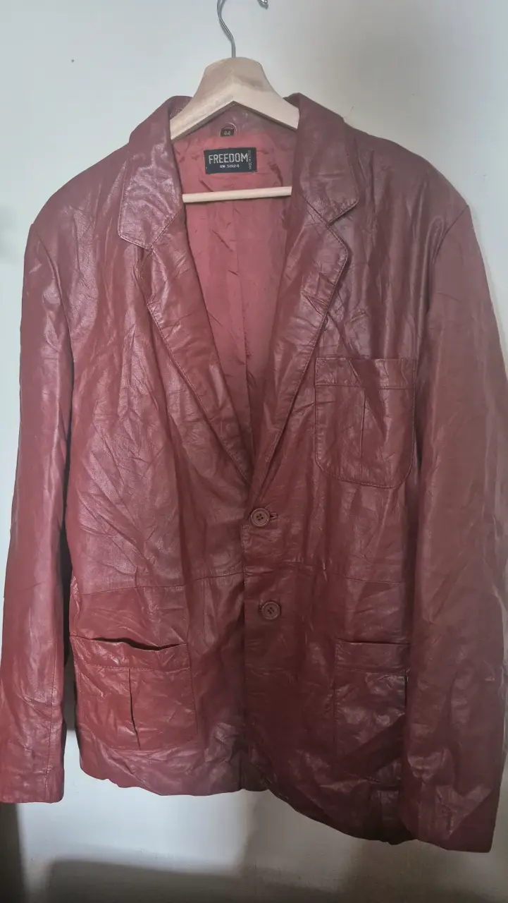Blazer de cuero100% rojo Freedom para hoe - 4