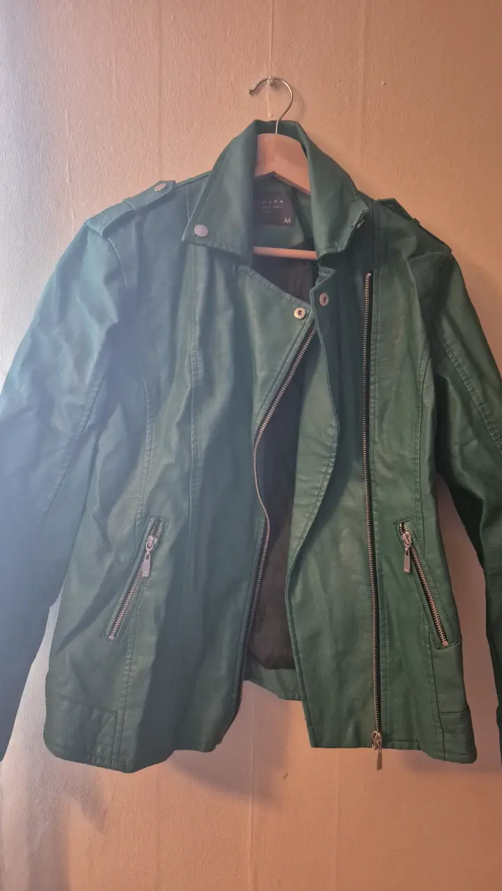 Chaqueta de cuero sintético mujer talla m 14990