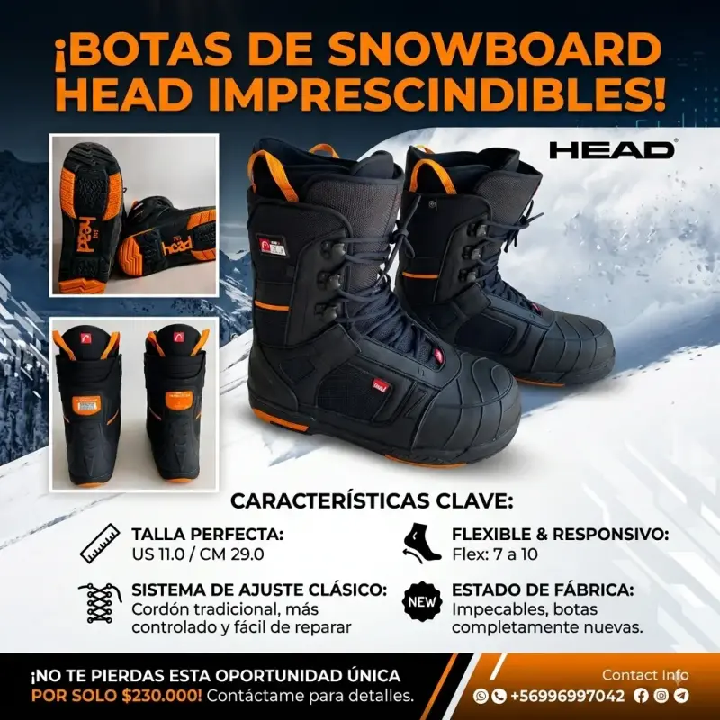 Botas de Snowboard Head Nuevas Talla 11