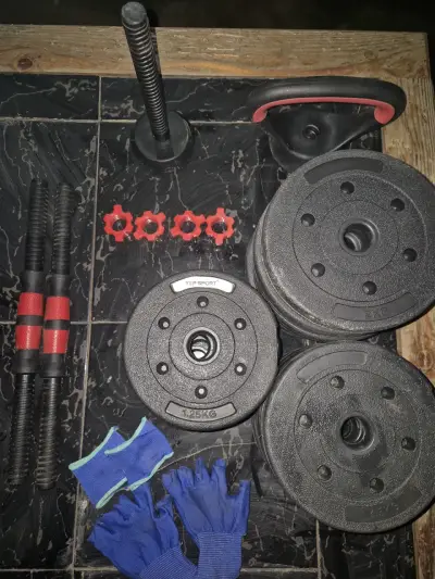Set de Pesas Ajustables con Discos y Barras - miniatura 1